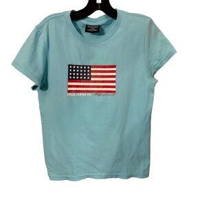 Vintage Ralph Lauren VTG USA Flag T Shirt Sz S Jeans Co 100% Cotton 90s Y2K
